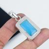 Blauer Chalcedon Edelstein Anhänger 925 Sterlingsilber - Handgefertigtes Design, Alltagsschmuck, Einzigartiger Blauer Chalcedon Anhänger Hochzeitsgeschenke