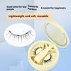 Reusable Magnetic Eyelashes Set 1 Pair  No Glue Needed False Eyelashes With Magnetic Tweezers Curly Faux Lashes Makeup Tool