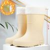 Mode Plus Samt Mittelhohe Damen Gummistiefel Regenstiefel Regenstiefel Outdoor Arbeit Rutschfest Wasserdicht Gummischuhe
