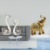 Porcelain Swan And Resin Elephant Animal Figurine Collection Decorative Sculpture Ornaments for