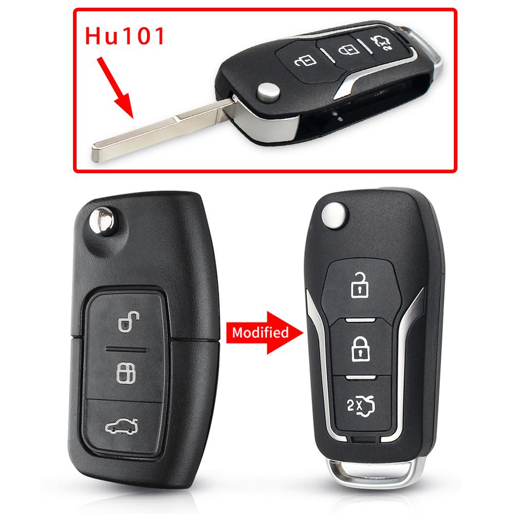 KEYYOU 3 Buttons Modified Flip Folding Remote Control Car Key Shell For Ford Focus 2 3 Mondeo Fiesta Galaxy C-MAX Key Fob Case
