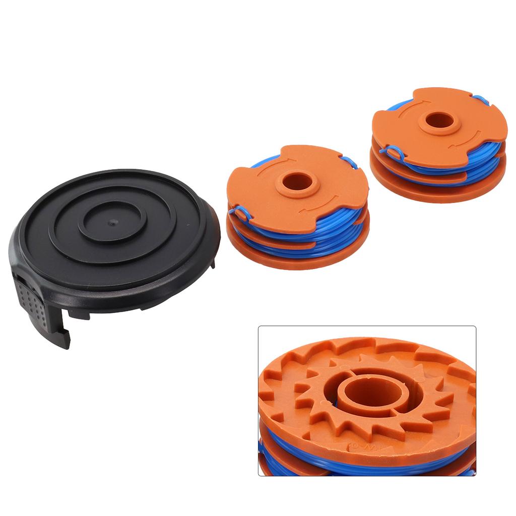 Cap Cover Spool Line 2x5m Accessories Fittings Kit Replacement Grass Trimmers String Trimmers For Ozito LTR 529U