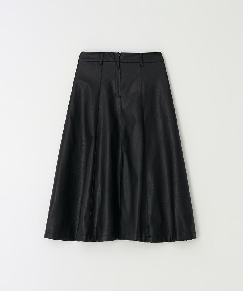 The Penny Leather Long Skirt - Black