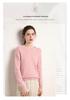 Women's Pure Wool Short Sweater - Warm Knit Round Neck for Autumn/Winter