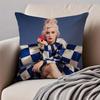 Colorful Popsavvy Singer KKaty Perry Cushion Cover Pillowcase Antidustmite Invisible Zipper Short Plush Sofa Cushion