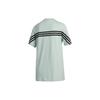 Adidas T Shirts Women's Light Green Crew Neck Moderate Straight Fit GH3801