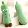 Smile Cucumber Plush Doll Adorable Vegetable Emoticon Throw Pillow Soft Stuffed Vegetable Toy Decorative Gifts