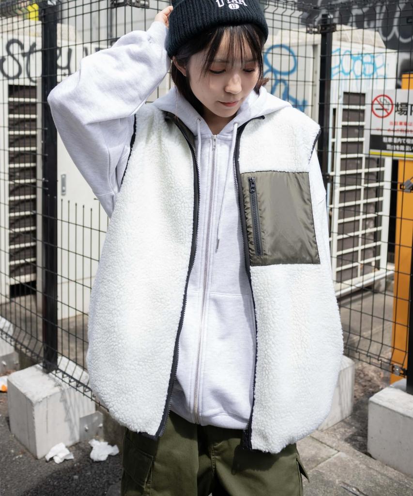 WEGO Reversible Boa Size White Vest, M,