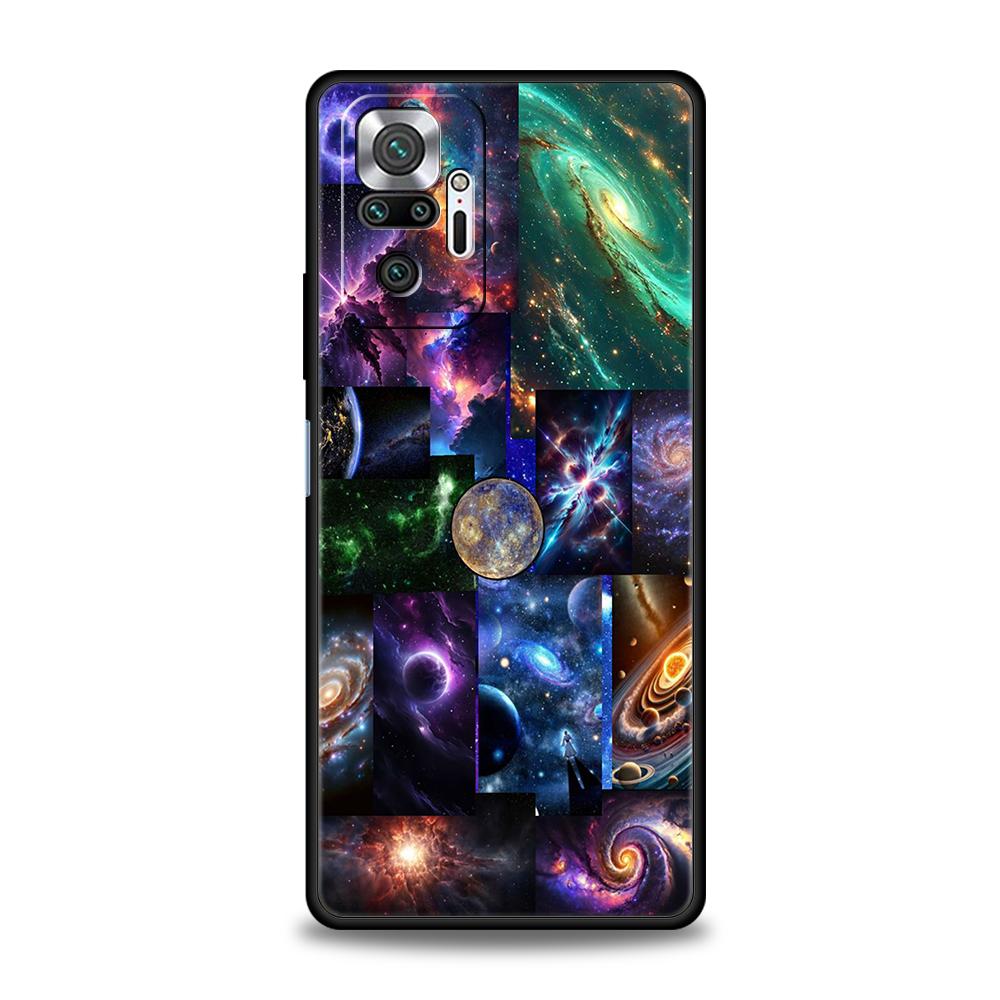 

Phone Case Cover for Redmi 14C 13C 10C Note 14 13 12 10 11 K40 K50 Gaming Pro Plus 5G Soft TPU Shell Universe Starry Sky Moon Redmi Note 13