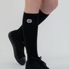 DOYOUKNOWMC ALL SEASON Solid Black Cotton Spandex Knee Socks