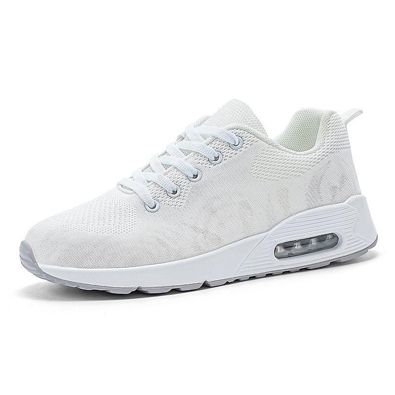 Весна Новые Дышащие Спортивные и Повседневные Туфли из Сетки Flyknit Корейское Издание — фото 20