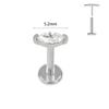 ASTM F136 G23 Titanium Labret Piercing Starfish Earring Stud Bee Leaf Push In CZ Threadless Cartilage 16/18/20G Body Jewelry
