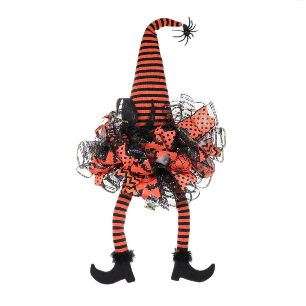 Halloween Wreath Door Hanging Wreath Witch Haunted House Decoration Pendant Horror Party Hanging Wreath Festival Atmosphere Decoration