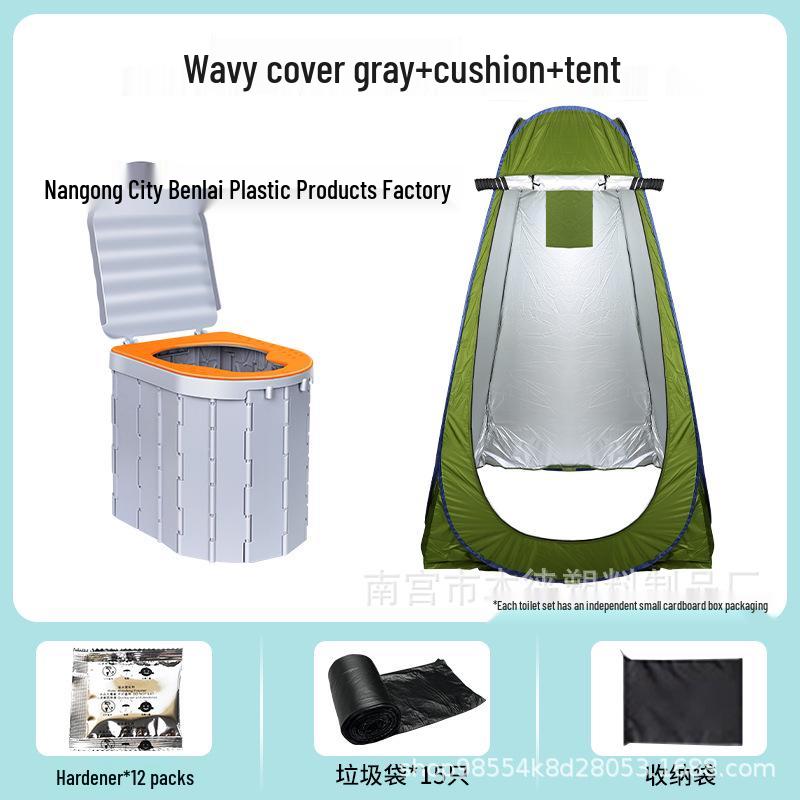 Toaletă Portabilă Pliabilă pentru Excursii în Aer Liber și cu Mașina – Ideală pentru Doamne și Adulți