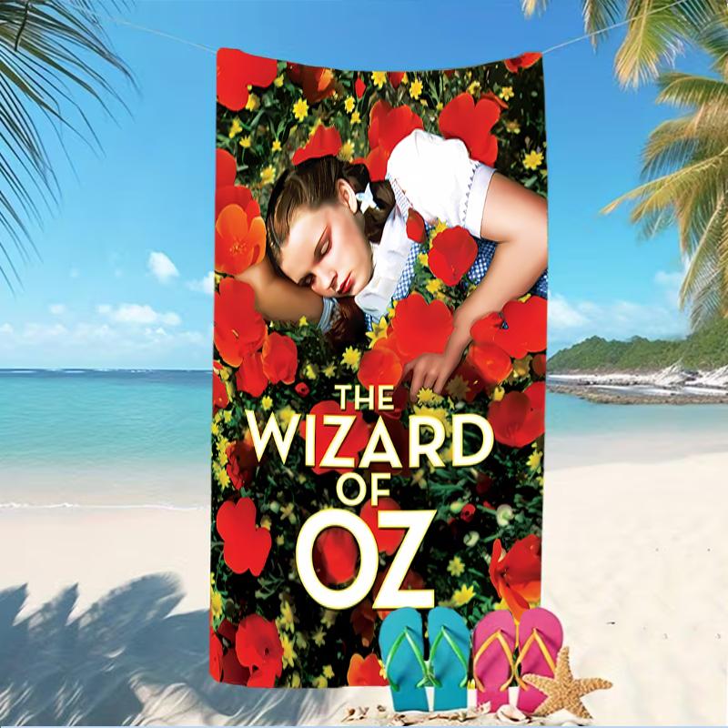 Beach Towel with The Wizard of Oz Pattern - Soft,absorbent,machine Washable Lightweight&Modern,swimming,Travel Essentials