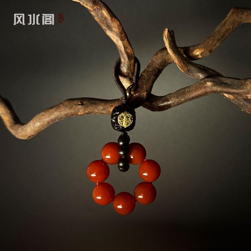 

Южный Красный Красный Агат Брелок Подвеска Огнеупорный Деревянный Браслет Черное Дерево Приносит Богатство и Сокровище Украшение для Мобильного Телефона Подвеска Украшение South Red red agate-Ebony key chain