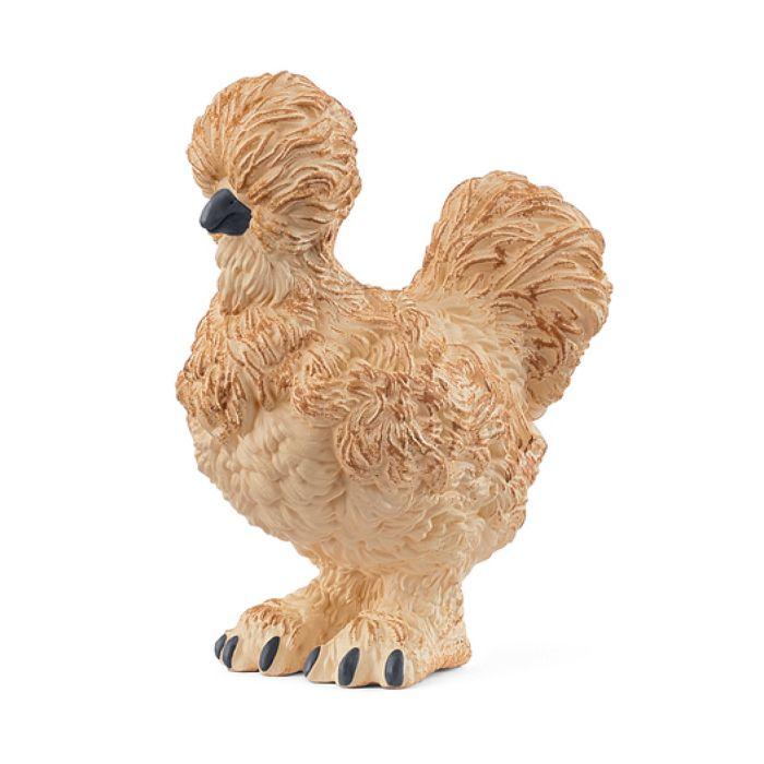 Figurina - schleich - gallina di seta - multicolore - 3 anni e più - 2 x 4 x 4 cm chiaro