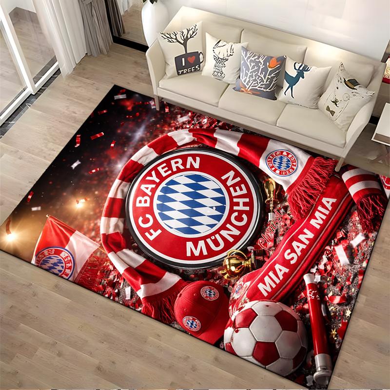 FC Bayern Munich Designed floor mat, suitable as a non-slip mat for the living room or bedroom sofa