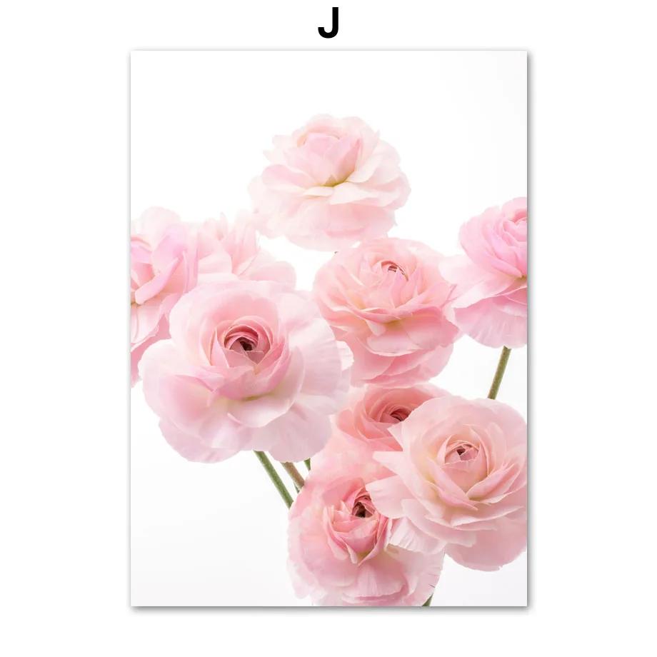 Spring Pink Japanese Sakura Peony Butterfly Flower Orchid Church Building Posters Wall Art Canvas Painting Living Room Decor