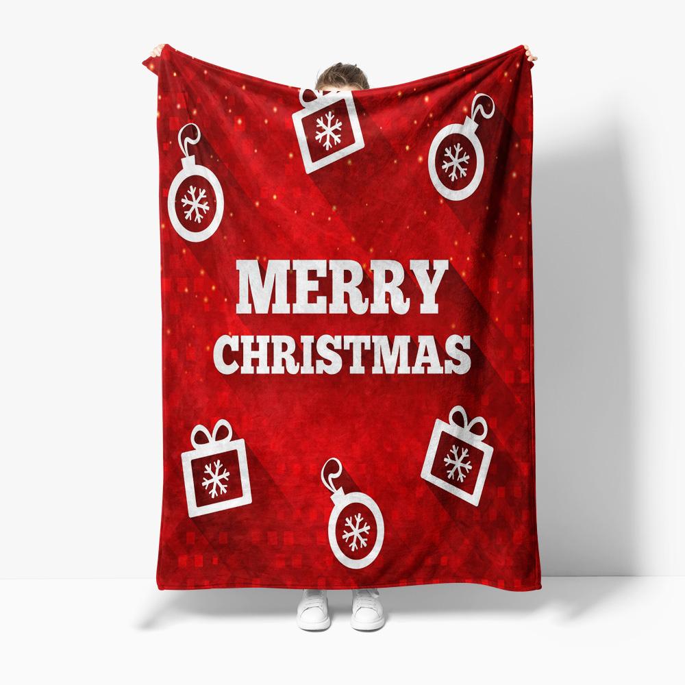 TU Cozy Christmas Throw Blanket Festive Holiday Flannel Fleece Soft Warm Decorative Bedspread Gift Home Decor
