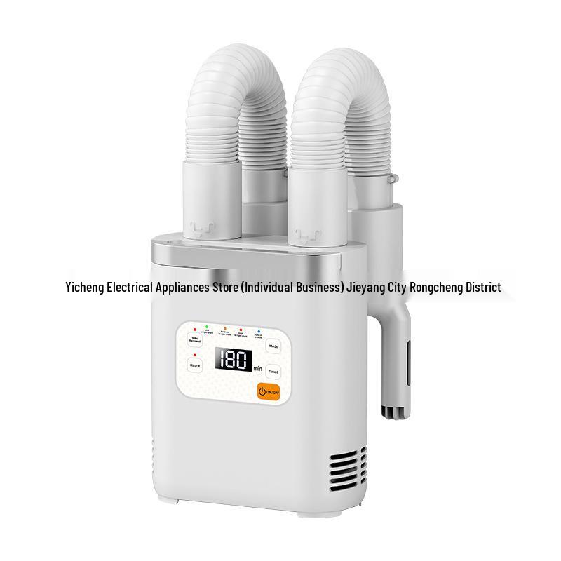 Портативная умная сушилка: Многофункциональный двухтрубный осушитель для одежды и постельного белья белый
