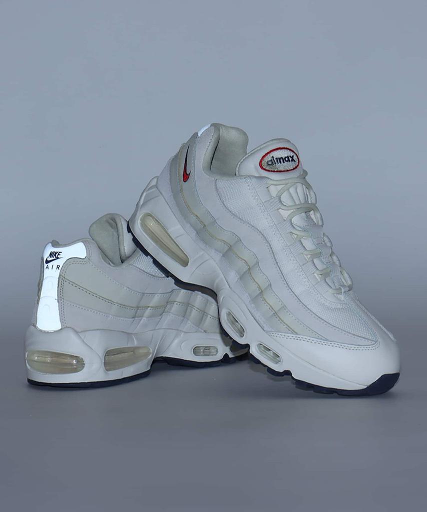 IH4378-110 NIKE AIR MAX 95 OG PRM PALE IVORY/UNIVERSITY RED-LT KHAKI-SAIL(Men's)