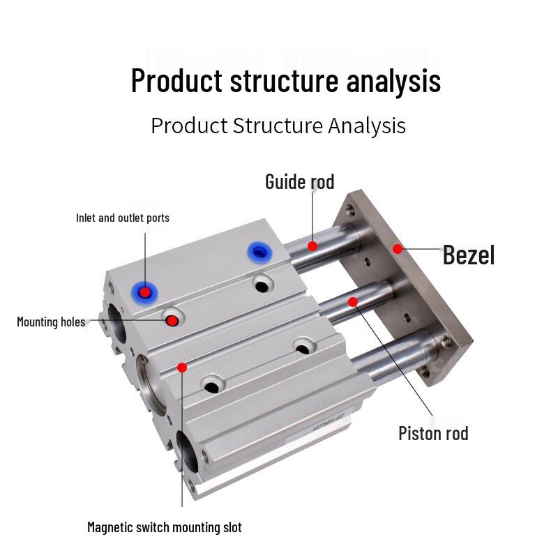 Pneumatic Guided Rod Cylinder