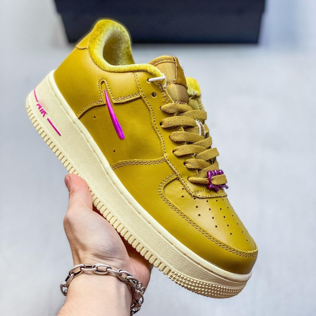 

Pure original Air Force AF turmeric board shoes platform heightening lightweight skateboard shoes couple comfortable versatile casual commuting shoes 36
