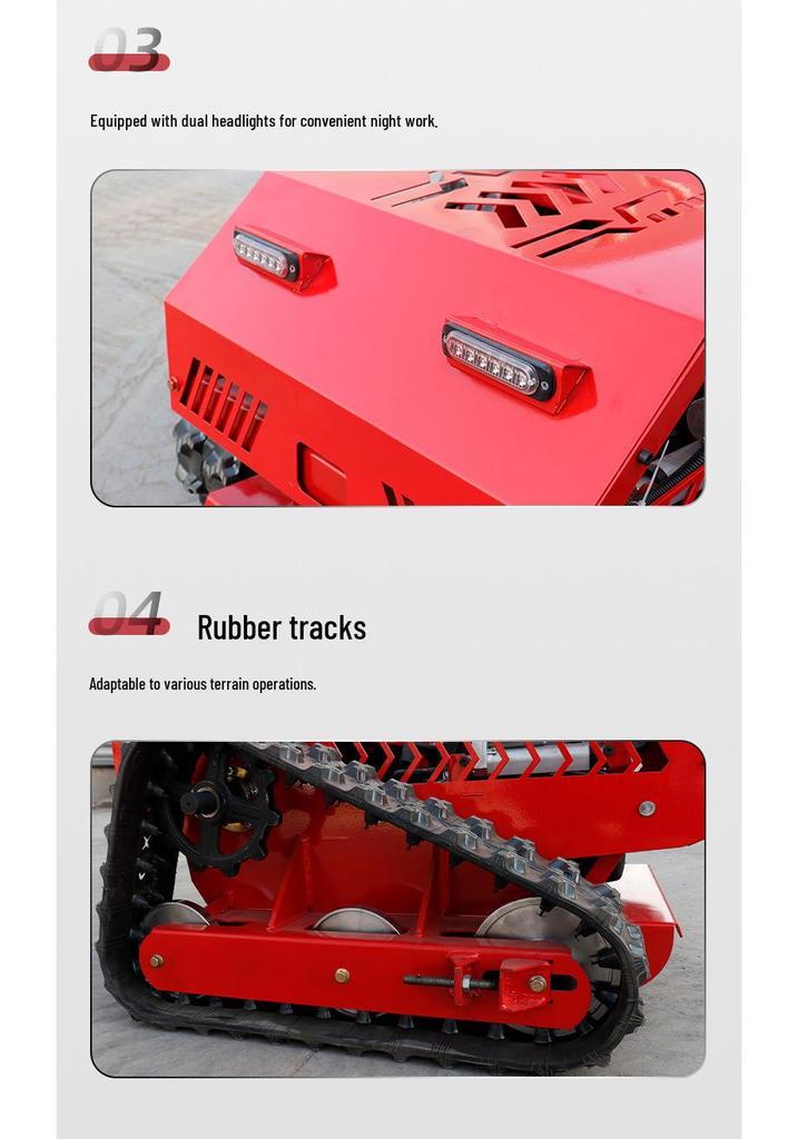 Smart Remote-Control Crawler Lawnmower for Dutch Export: Roadside Slope & Garden Lawn Weeder