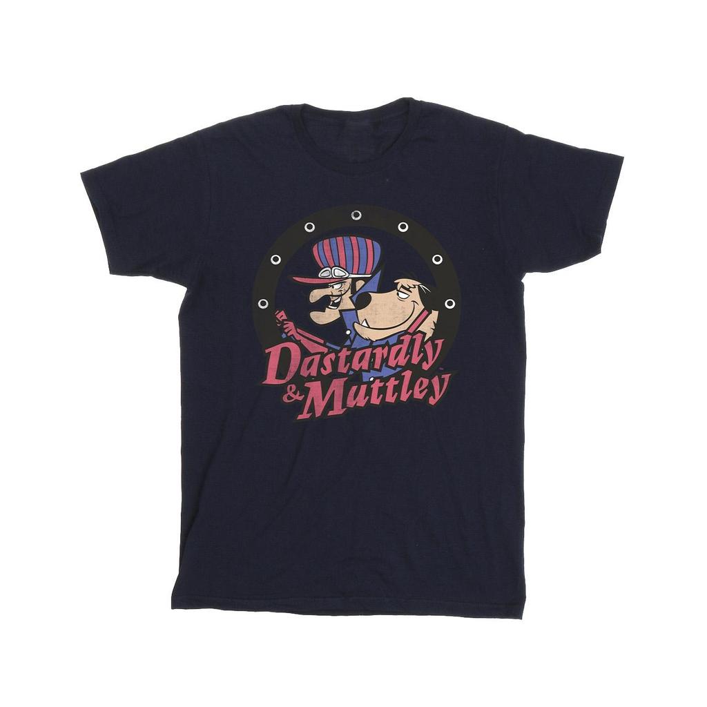 Wacky Races Mens Dastardly And Mutley Circle T-Shirt