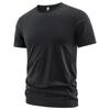 Solid color short-sleeved t-shirt men's half-sleeved top round neck loose t-shirt