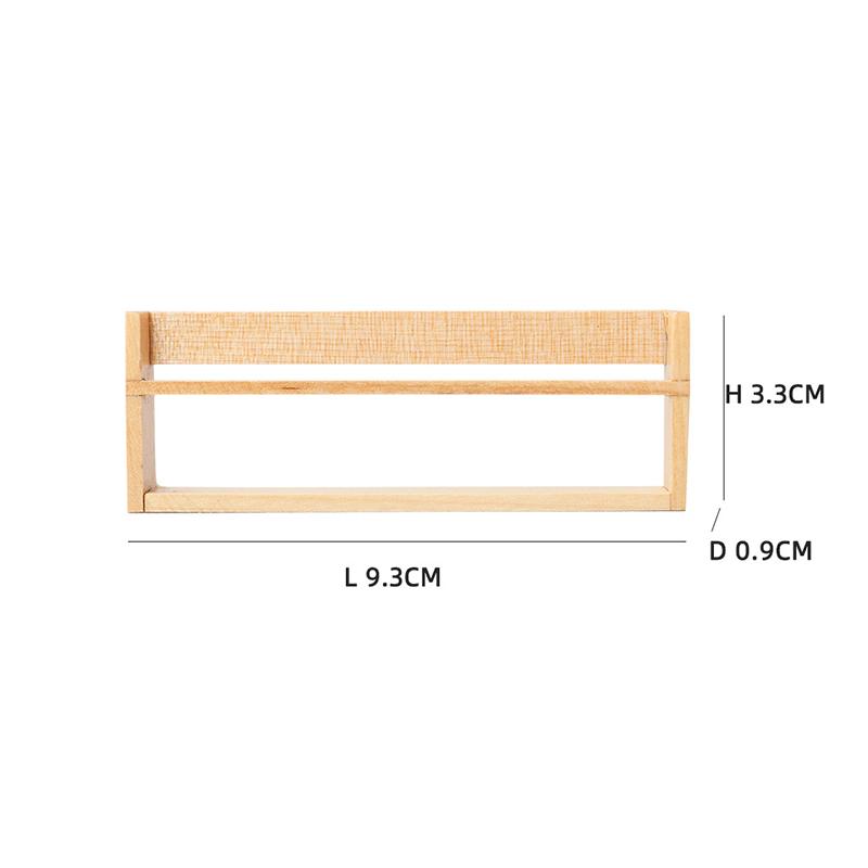 1/12 Mini Wall Bookshelf Model Miniature Study Furniture Decoration Scene Ornament