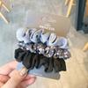 3Pcs Silk Satin Scrunchies Set Ponytail Holder Hair Ties Solid Color Floral Hair Rope Hair Bands Women Girls Hair Accessories