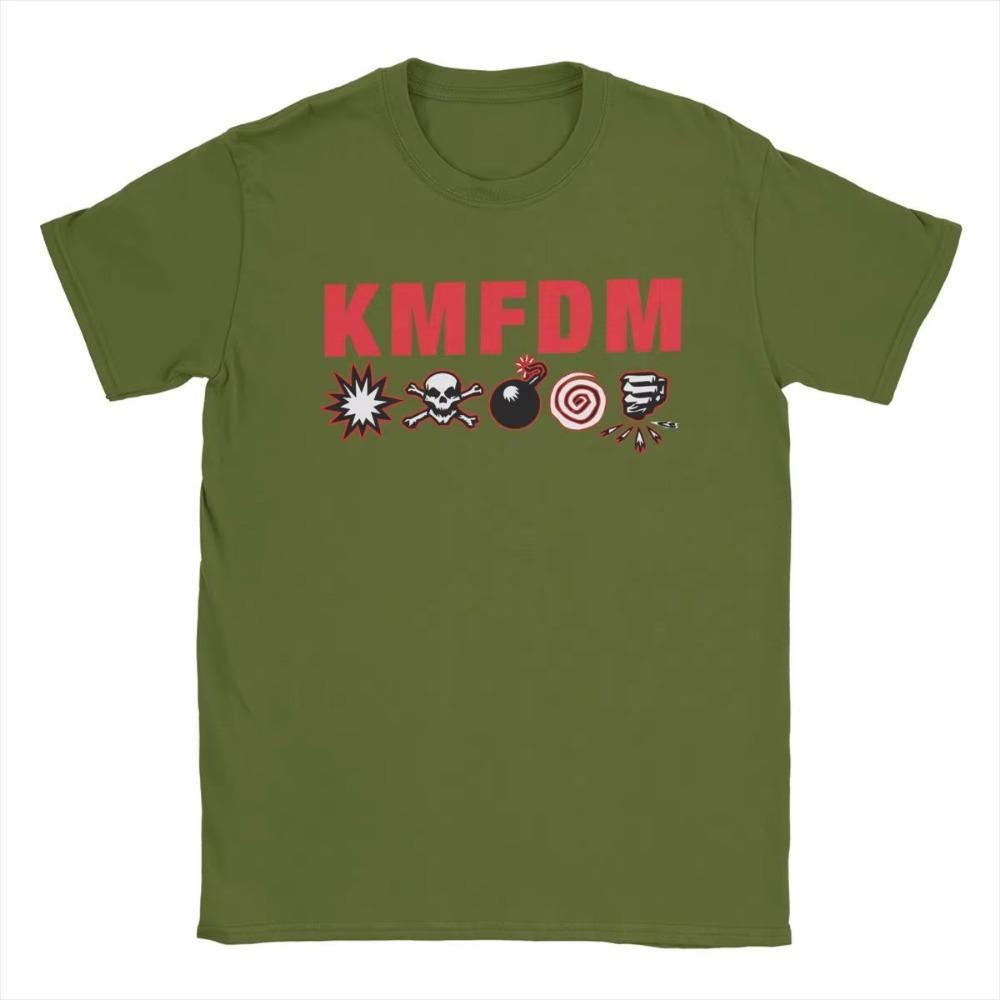 KMFDM T Shirts for Men Pure  Fashion for Male T-Shirt Round Collar Tee Shirt Short Sleeve Tops Summer