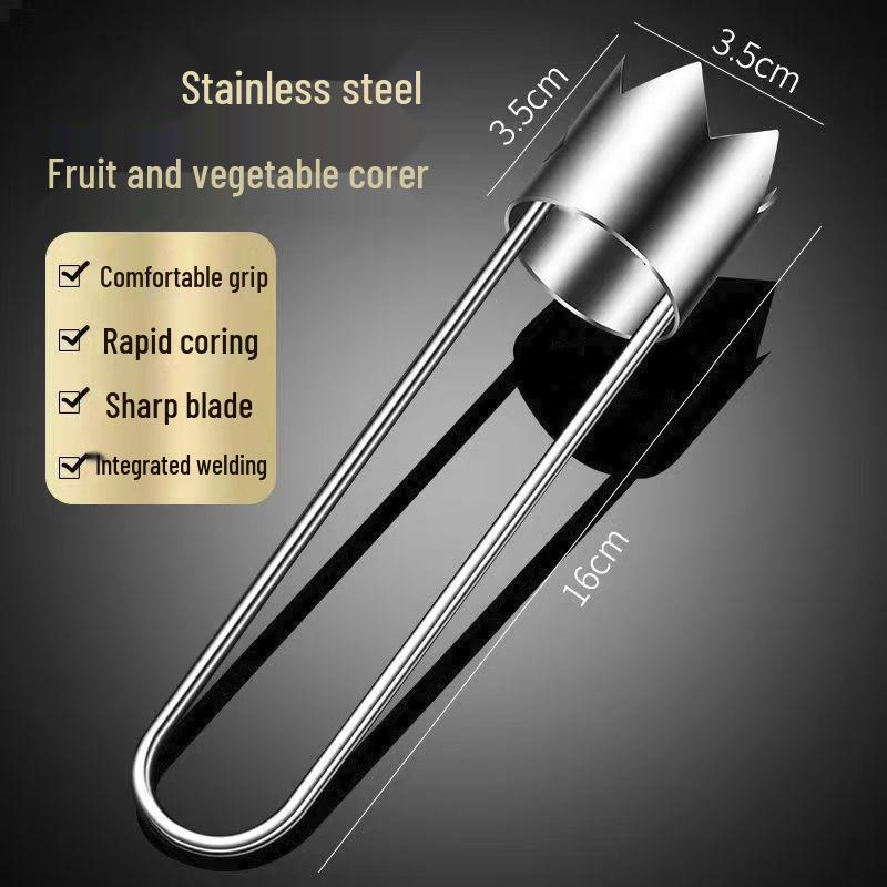 Stainless Steel Apple & Pear Corer, Bitter Gourd & Green Pepper Pitter Tool