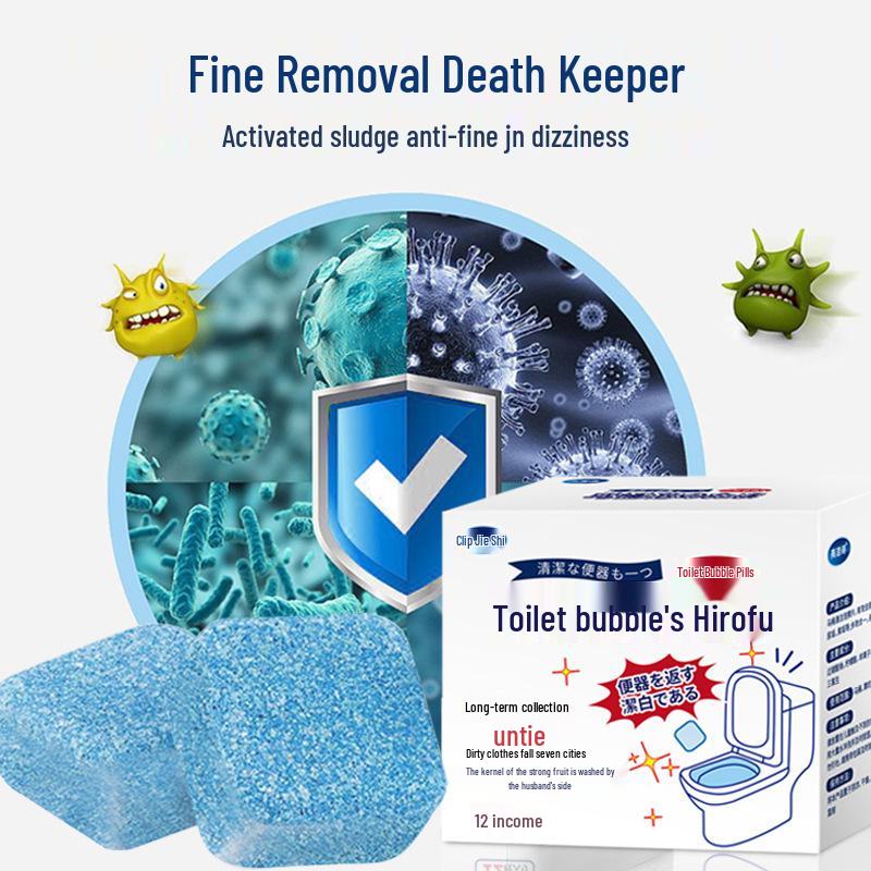 New User Offer: 12 Effervescent Toilet Deodorizer Tablets for Odor and Stain Removal
