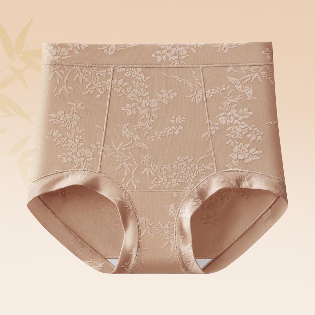 Women's Spring and Summer New Mulberry Silk 10A Antibacterial Extended Bottom Crotch Briefs