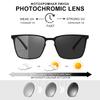 CLLOIO Quadratische photochrome polarisierte Sonnenbrille für Männer und Frauen, Mode, Reisen, Autofahren, blendfreie Sonnenbrille, männlich, Oculos de Sol