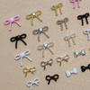 10 Stück Unifarbene Schleifen Metall Nagelkunst Dekorationen 3D Mini Band Schleife Nagelanhänger Für DIY Maniküre Designs Zubehör