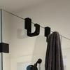 5Pcs 3D Heavy-duty Shower Door Hook Clamp On Design No Drilling Required Door Towel Organizer Waterproof Space Saving