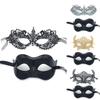 Silver Thread Half Face Mask With Eye Cover For Cosplay And Party Use