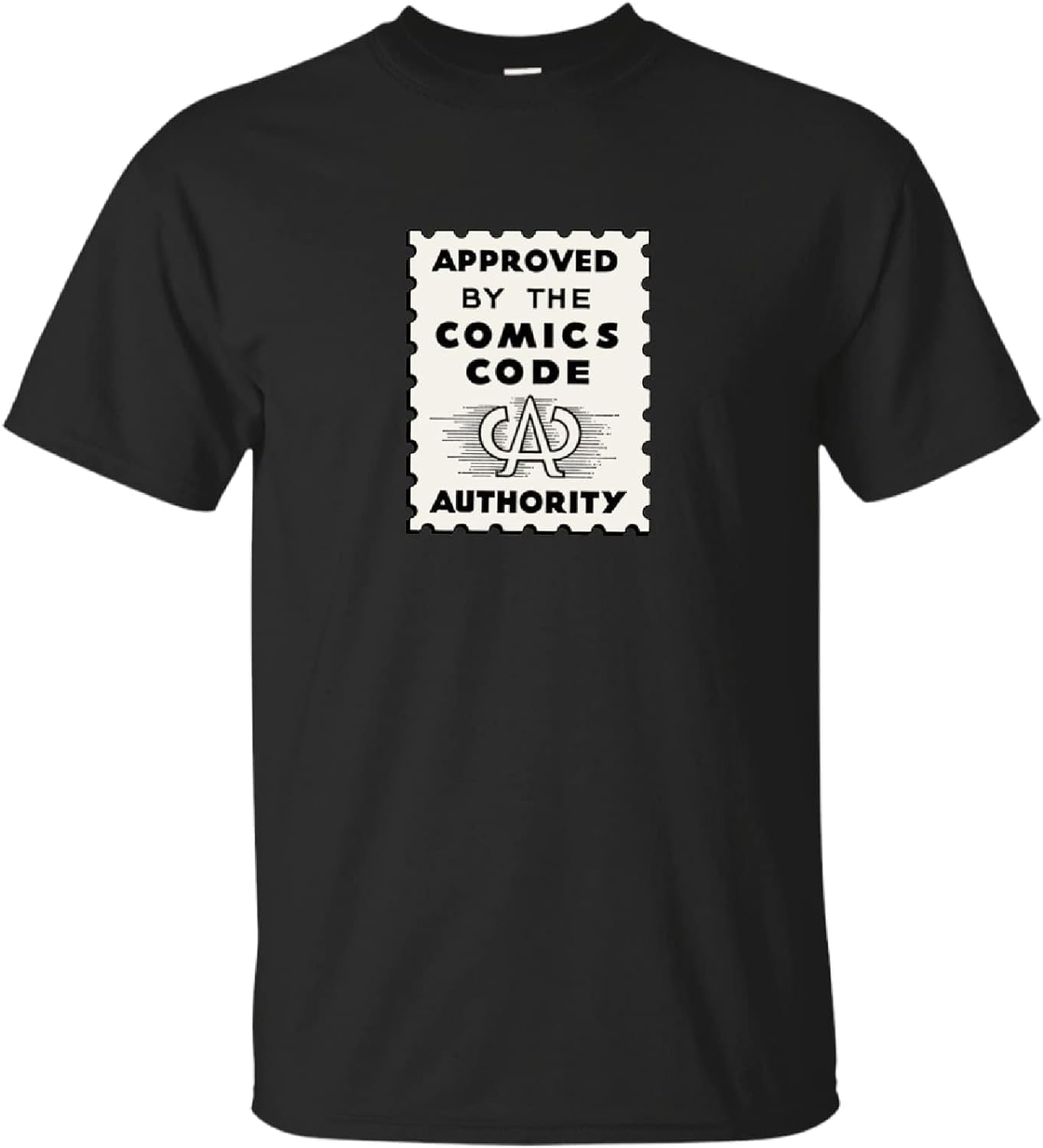 Comics Code Stamp Logo Retro Comic Book G500 Ultra Cotton Yellow Red Mens Women T Shirt XS чёрный