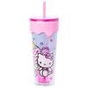 Silver Buffalo Sanrio Hello Kitty Friends Plastic Drip Tumbler 26 Ounces