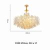 Postmodern Golden Crystal Chandelier Lighting Stainless Steel Lustre Pandent Lamp For Villa Dining Living Bedroom Deco Hanging