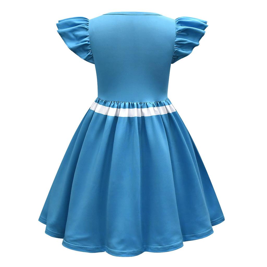 Kinder Mädchen Stranger Things Steve Harrington Print Lässiges Rüschenkleid