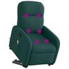 Massage Recliner with Rising Aid Dark Green Fabric