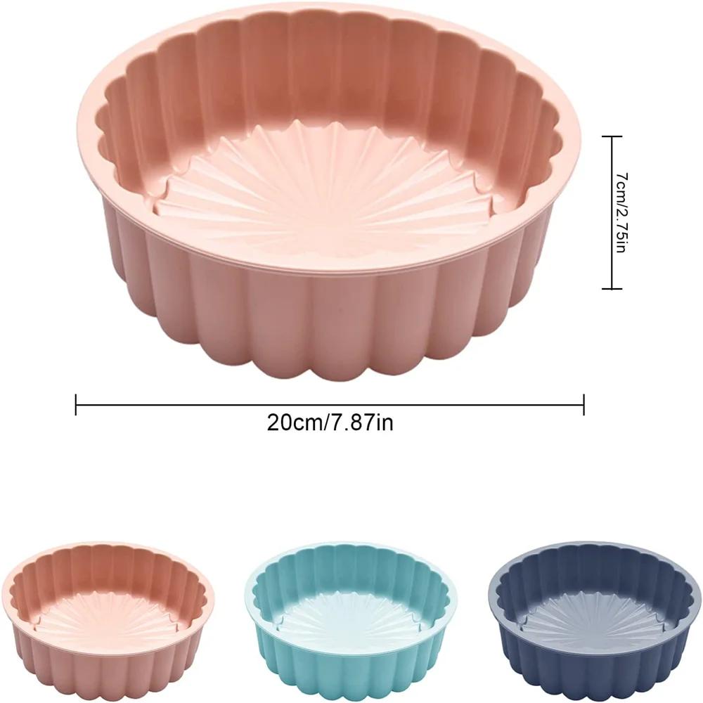 Silicone Round Cake Mold 8 Inch Silicone Cake Pan For Baking Charlotte Cake Pan Baking Strawberry Shortcake Cake Mold DIY Cactus