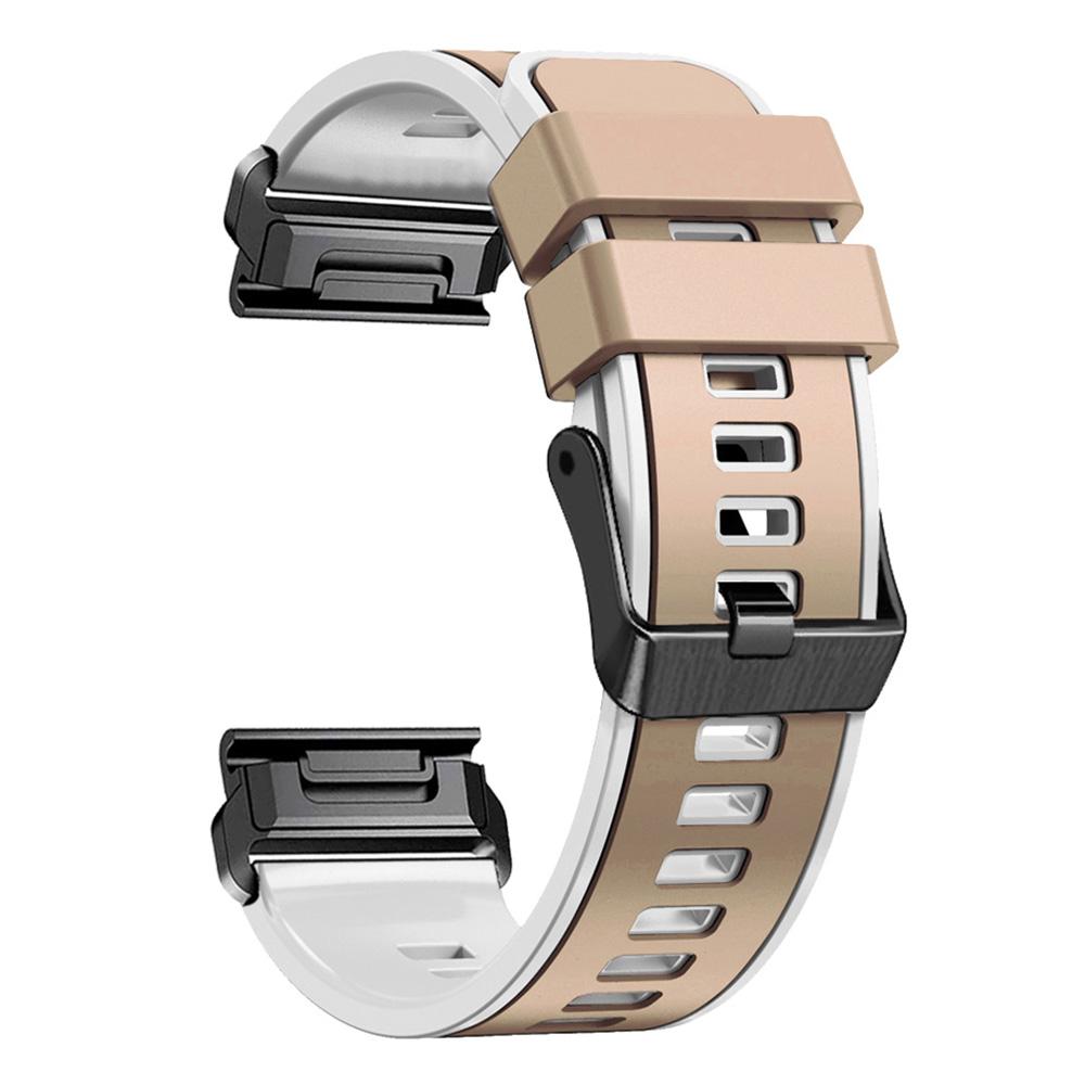 For Garmin Tactix 7 Pro/Tactix Delta Replacement Wristband Quick Release Dual-color Soft Silicone Sport Watch Band