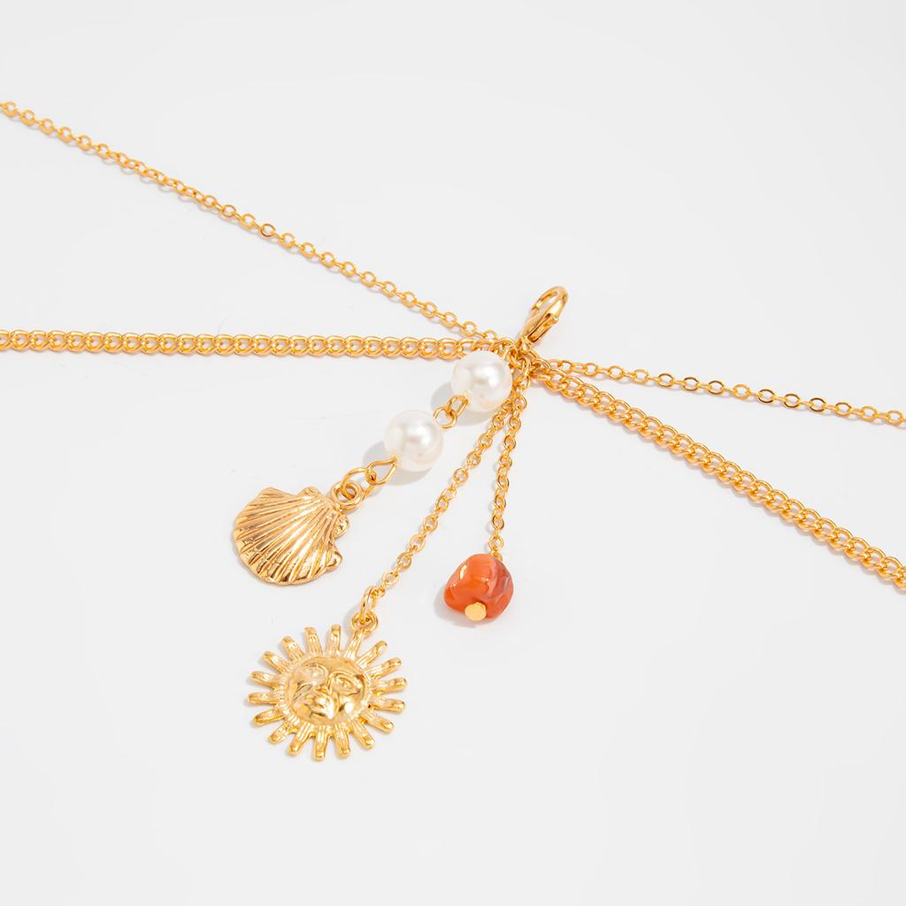 Gold Color Starfish Shell Pendant Bra Chain Summer Sexy Chest Chain Lingerie Party Jewelry 2025 Trendy Multi-layered Body Chain Accessories for Women