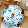 Joyful Puppies Pattern Portable Automatic Umbrella Folding Umbrella With 8 Ribs Compact Design Travel Essential Vibrant Pattern Umbrella Perfect